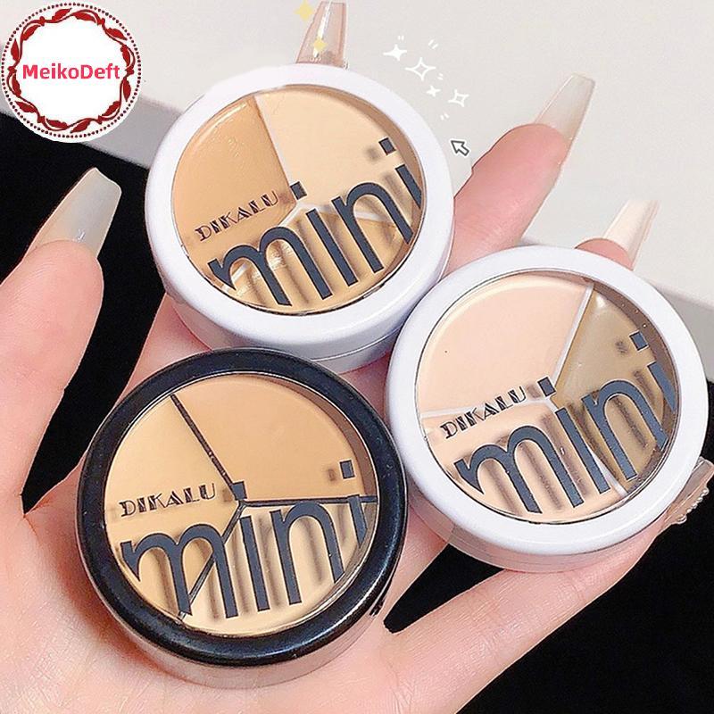 MeikoDeft DIKALU 6.5g คอนซีลเลอร์ 3 สีธรรมชาติ Palette Cover Dark Circles สิวรูขุมขนครีมคอนซีลเลอร์ 