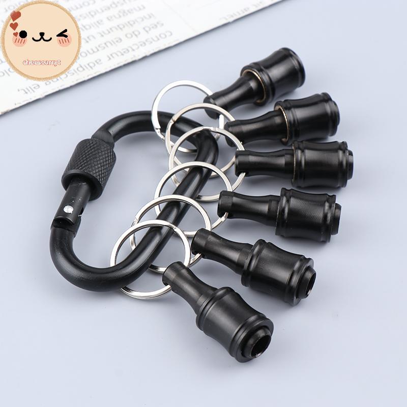Chee 6 ชิ้น/เซ็ต Bit Holder 1/4 นิ้ว Hex ไขควง Bits Holder Extension Bar พวงกุญแจอะแดปเตอร์เจาะ Bits