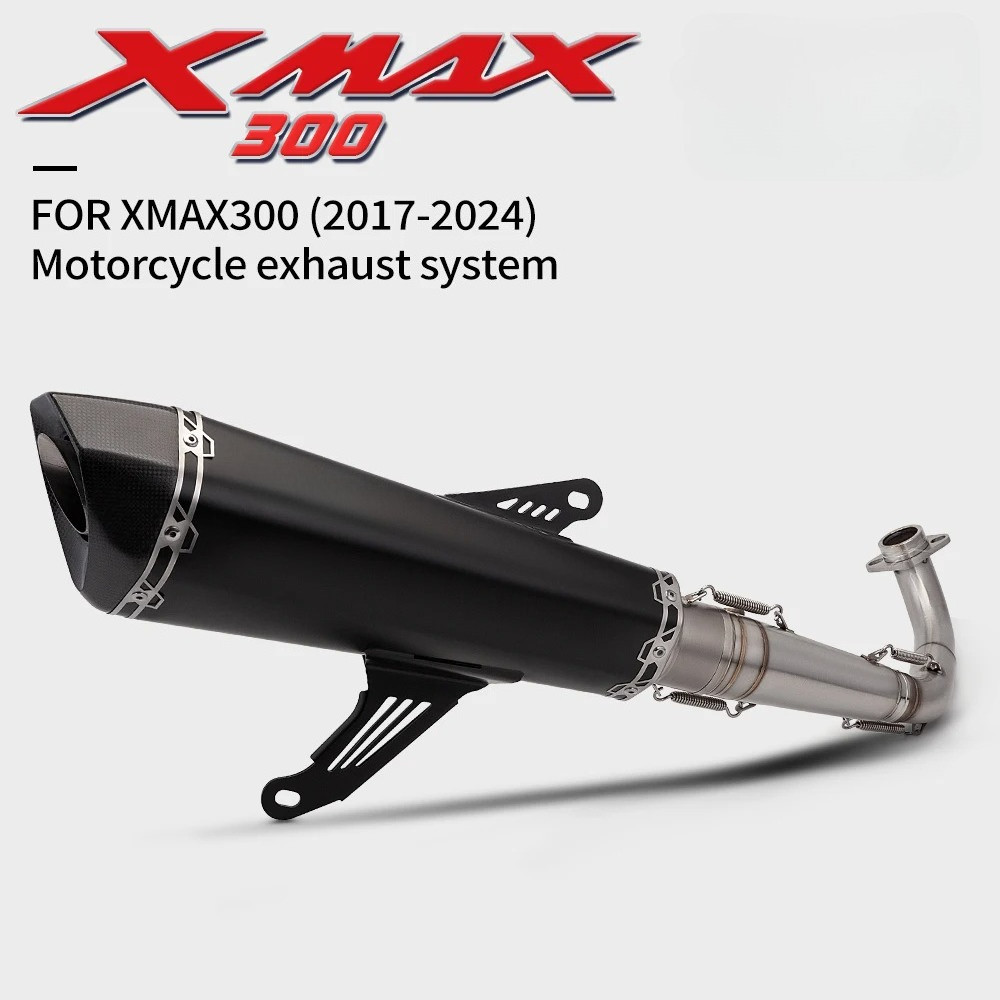 สําหรับ YAMAHA XMAX 300 2017-2025 รถจักรยานยนต์ไอเสียเต็มระบบ Header ท่อด้านหน้าท่อไอเสีย AK Racing 