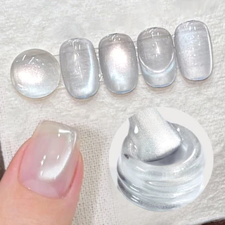 BORN PRETTY Cat Eyes Magnetic Gel ยาทาเล็บ Moonlight White Shining Silver กึ่งถาวร UV Gel 10ml