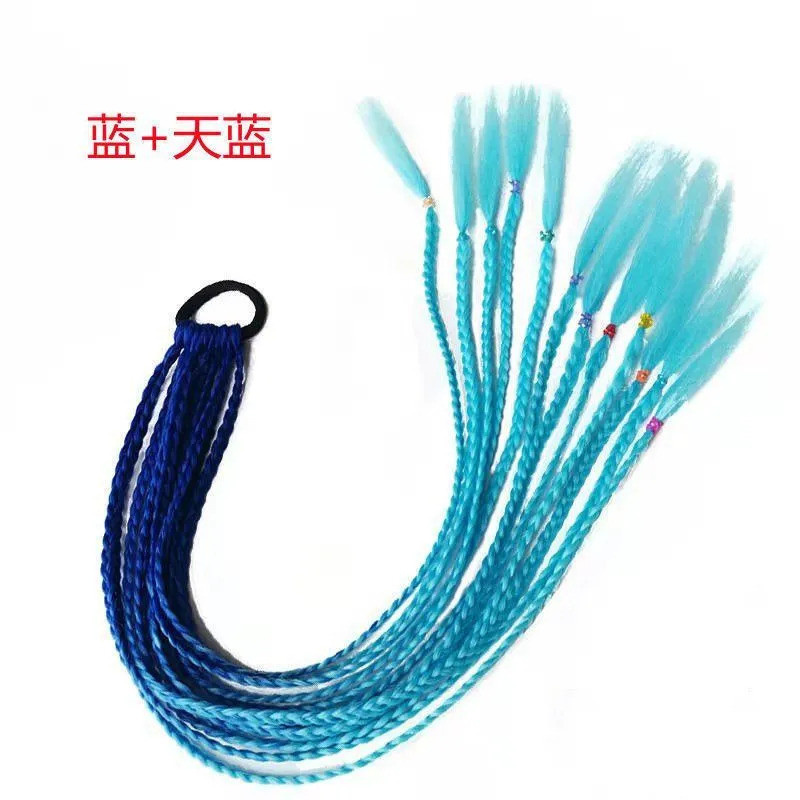 วิกผม Braids สไตล์ชาติพันธุ์สกปรก Braids วิกผมที่มีสีสัน Braids เต้นรําวิกผมเจ้าหญิง Braids Gradient