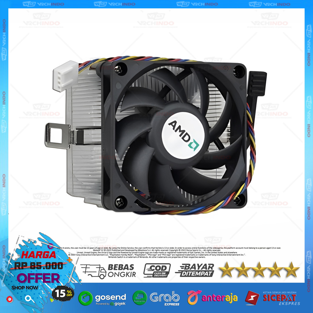 โปรเซสเซอร์พัดลม AMD AM2 / AM3 / FM1 / FM2 / FM2+ / AM4 / CPU Fan Cooler / Heatsink !!