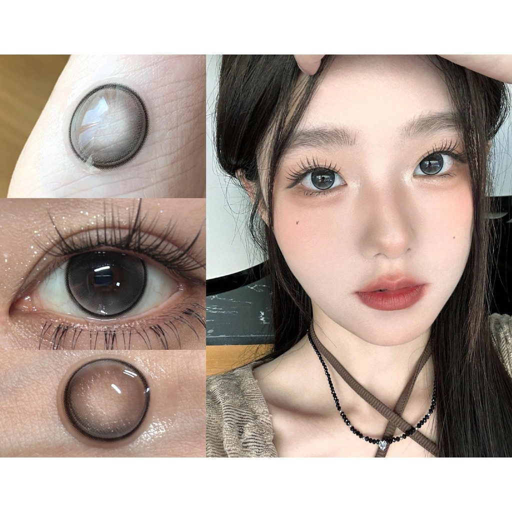 (1 คู่) RYHZZHU2, Xiyoulens ยี่ห้อ ,14.20mm,Gdia:13.50mm,(เกรด 0-8), คอนแทคเลนส์ 6 เดือนใช้(สีดํา)