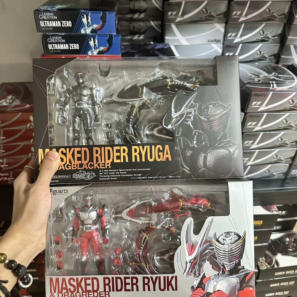 ในประเทศ KO Kamen Rider Dragon Rider shf Ryuki Warriors Dragon Contract Beast Movable Model Figure เ