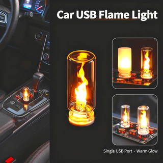 รถตกแต่งภายในรถ Ambient โคมไฟ Night Light สําหรับวันหยุดตกแต่งบ้านอัตโนมัติ 5V USB Led แฟลชเทียนหลอดไฟ