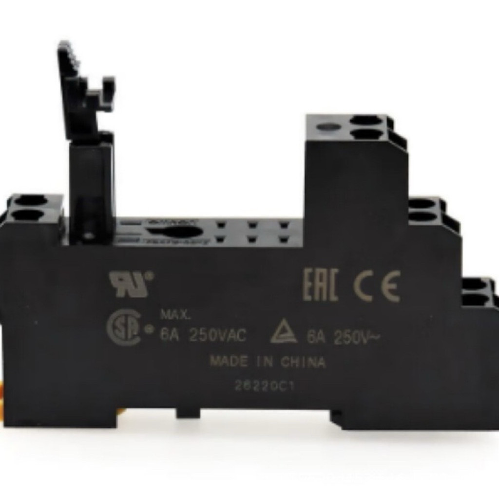 P2RFZ-08-E Socket relay 8 ขา สีดำ ซ็อกเก็ตรีเลย์ขาเสียบรีเลย์