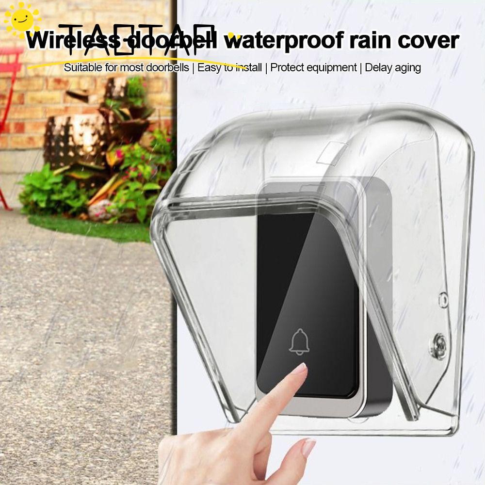 TAGTAP Doorbell Rain Cover, Plastic Transparent Ring Doorbell Cover, Portable Rainproof Waterproof O