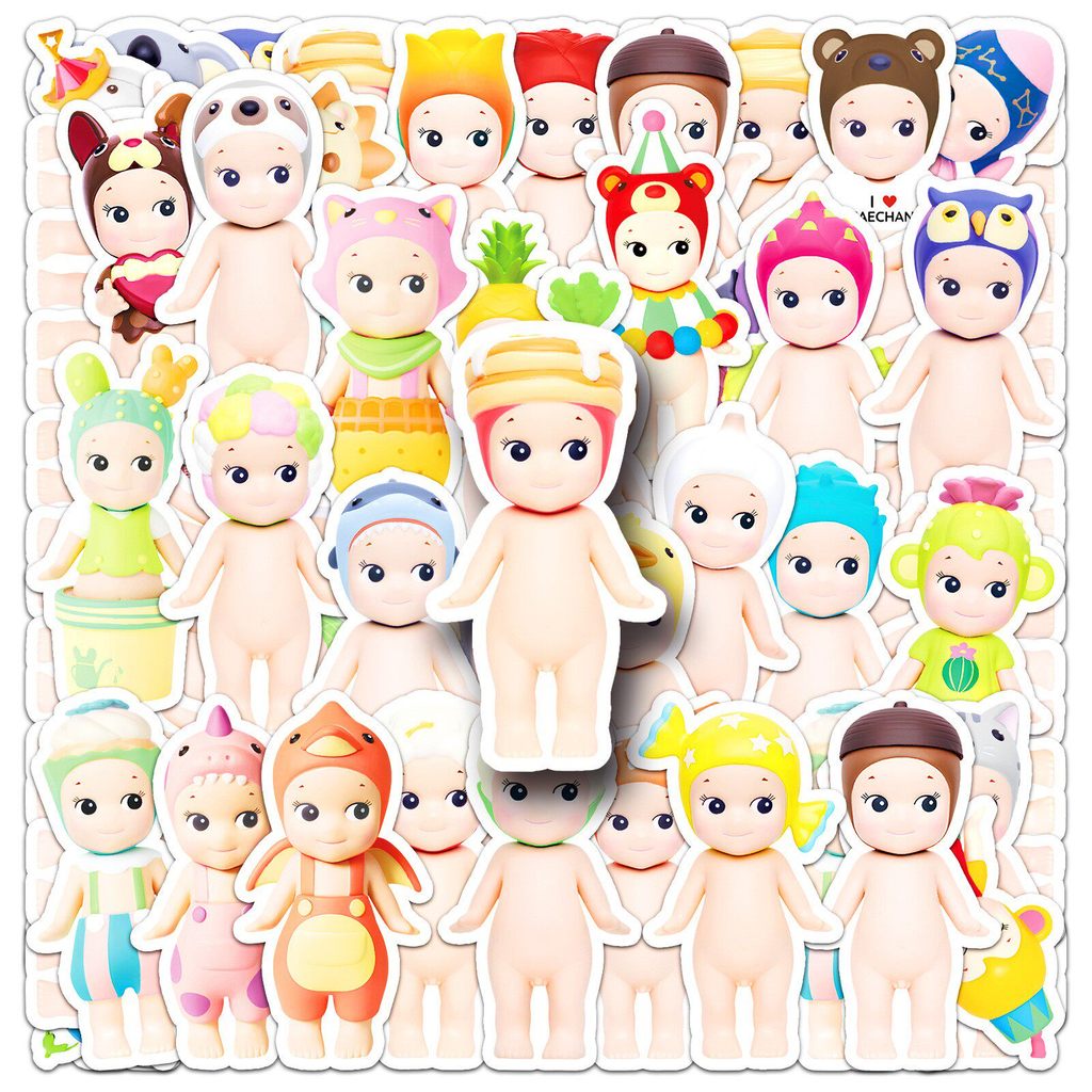 50 ชิ้น Sunny Angel เคสโทรศัพท์ถ้วยน้ําสติกเกอร์กันน้ํา