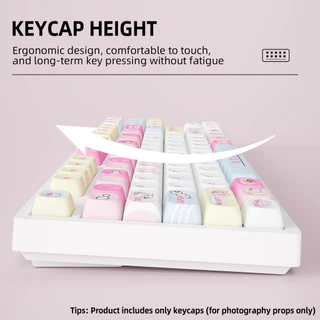 Thai Language PBT Keycap MOA 121 Key Hello Kitty Theme คีย์บอร์ด Cross Switch Keycap ห้าด้าน Dye Sublimation ขนาดเล็กครบชุด