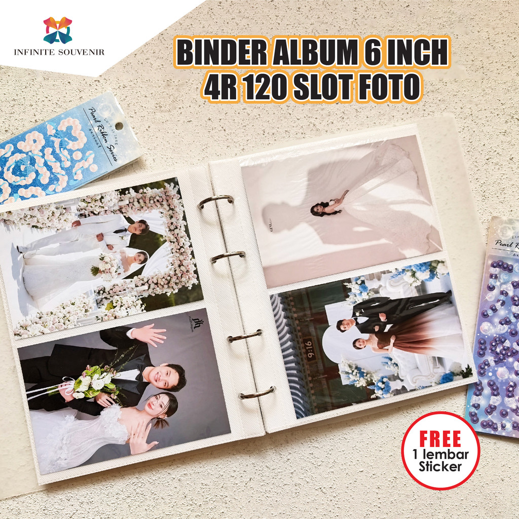 [สติ๊กเกอร์ฟรี] 4R 120 Slot Album Binder / Premium Doff PP Cover / หนังสือที่ใส่ภาพแบบยืดหยุ่นขนาด 6