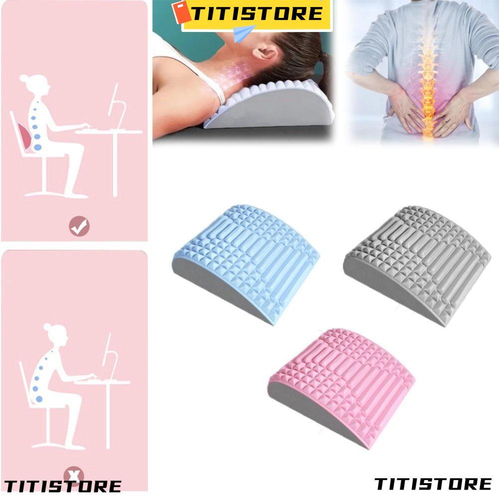 TITISTORE หมอนหน่วยความจําปากมดลูก,คอยืด TPE นวดหลังเอว,อุปกรณ์บําบัด EVA นวดกระดูกสันหลังสนับสนุน C