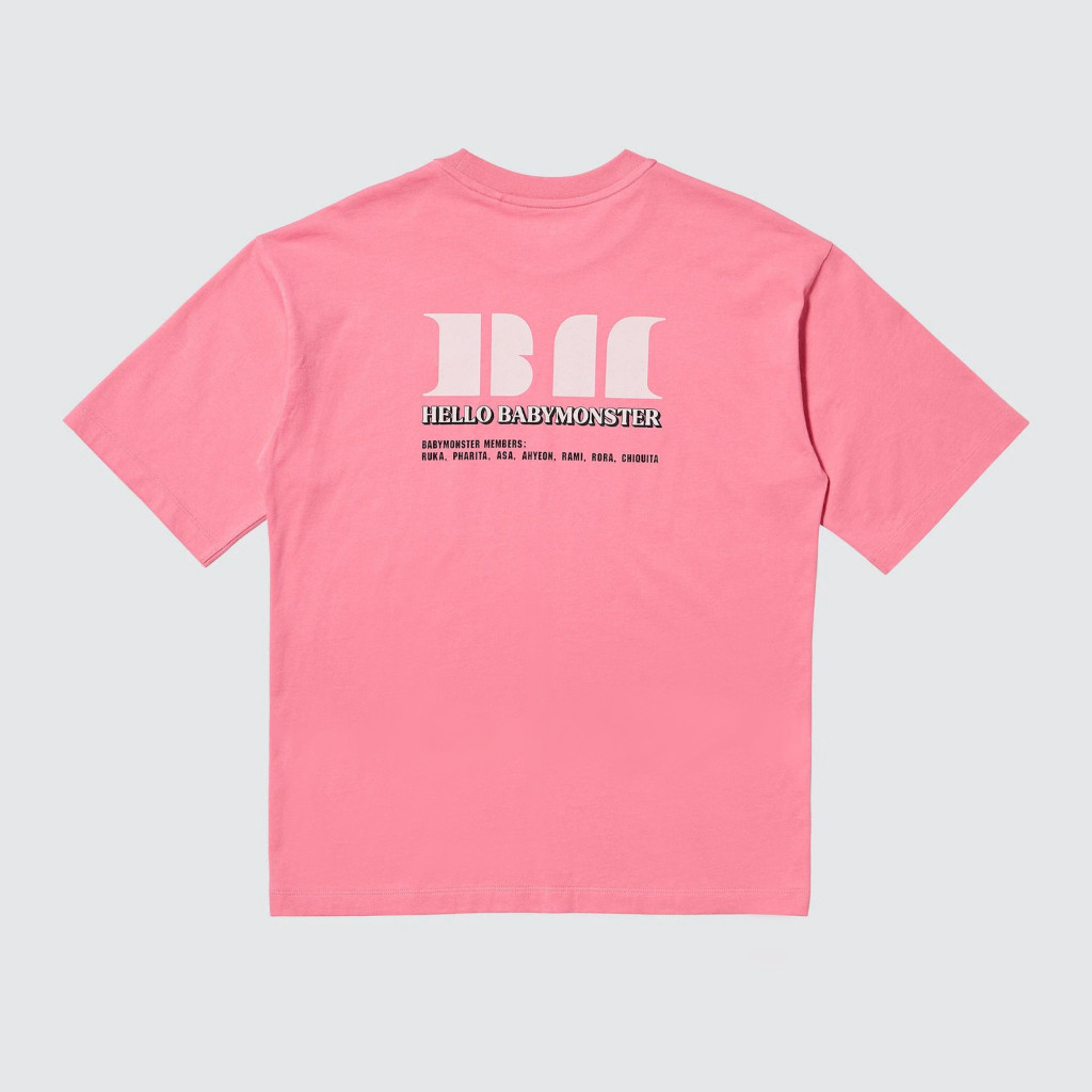 เสื้อยืด Uniqlo x Baby Monster 02 | เสื้อยืดแขนสั้น UT BABYMONSTER - สีชมพู