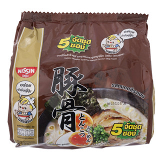 นิสชินบะหมี่กึ่งสำเร็จรูปรสทงคตสึราเมน 60กรัม แพค 5 Nissin T…