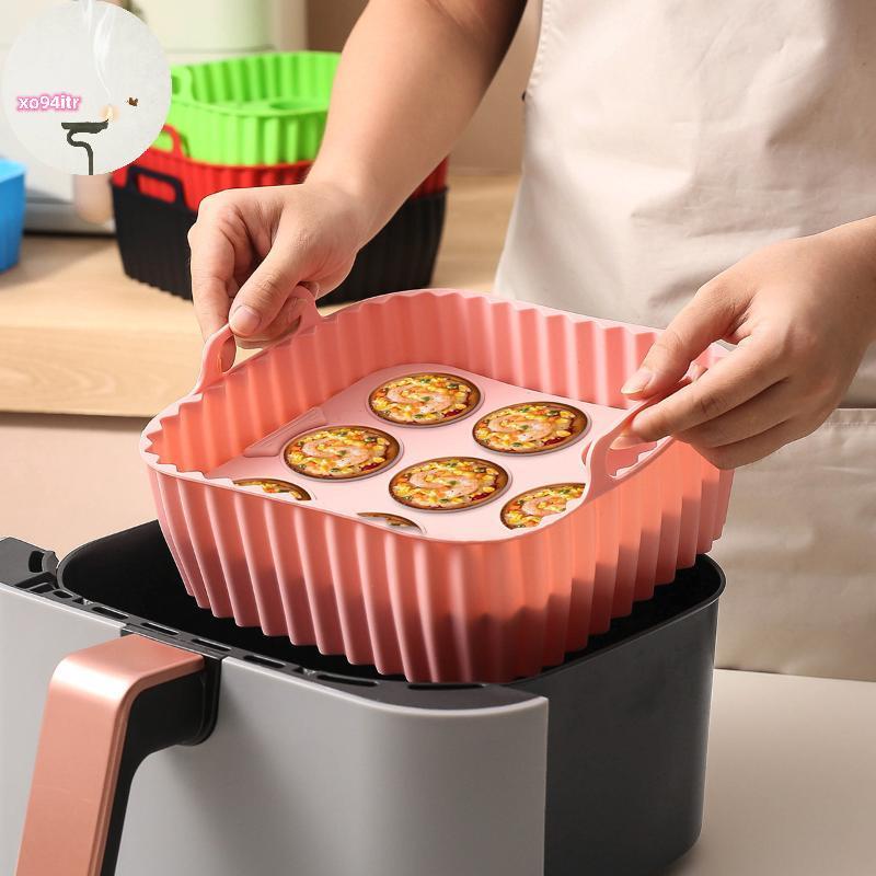 XOITR 2 ชิ้นนํากลับมาใช้ใหม่ Non-Sti ถาดอบคัพเค้กแม่พิมพ์สําหรับทําอาหารเพื่อสุขภาพเครื่องมือห้องครั
