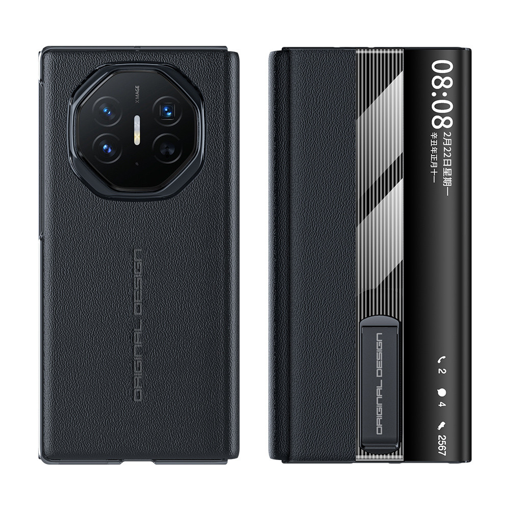 ดู Windows หนัง Flip Kickstand สําหรับ Huawei Mate XTs Ultimate 5G HUAWEI Mate XT ที่มองไม่เห็นขาตั้