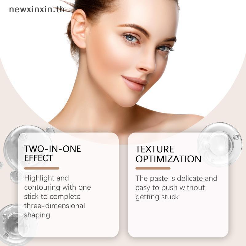 ^N^ ไฮไลท์สองหัวคอนทัวร์ Sti Dual-use Nose Shadow Repair คอนซีลเลอร์ปากกาสําหรับเครื่องสําอางใบหน้า 