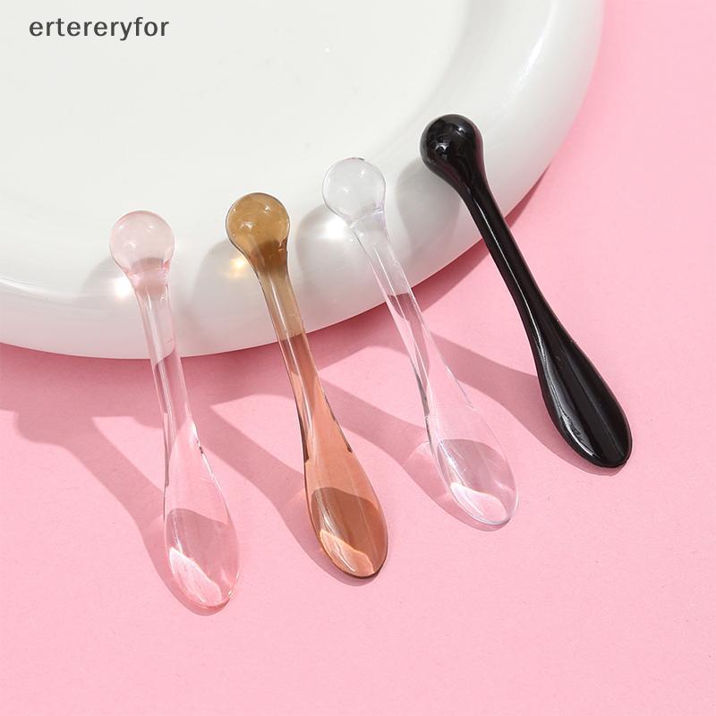 [ertereryfor] 1/3 ชิ้นอะคริลิคไม้พายเครื่องสําอางตักพร้อมกล่องครีมใบหน้าหน้ากากโคลนผสมช้อนเครื่องมือ