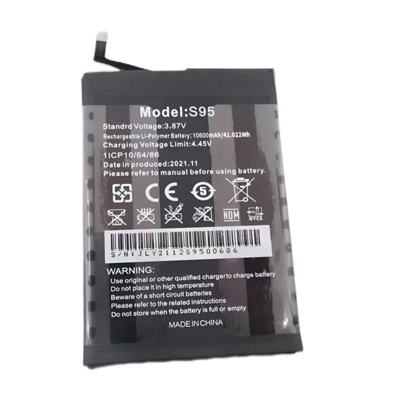 เหมาะสําหรับ Oukitel Oukitel WP16 แบตเตอรี่โทรศัพท์มือถือ Oukitel S95 แบตเตอรี่ในตัว 10600mAh