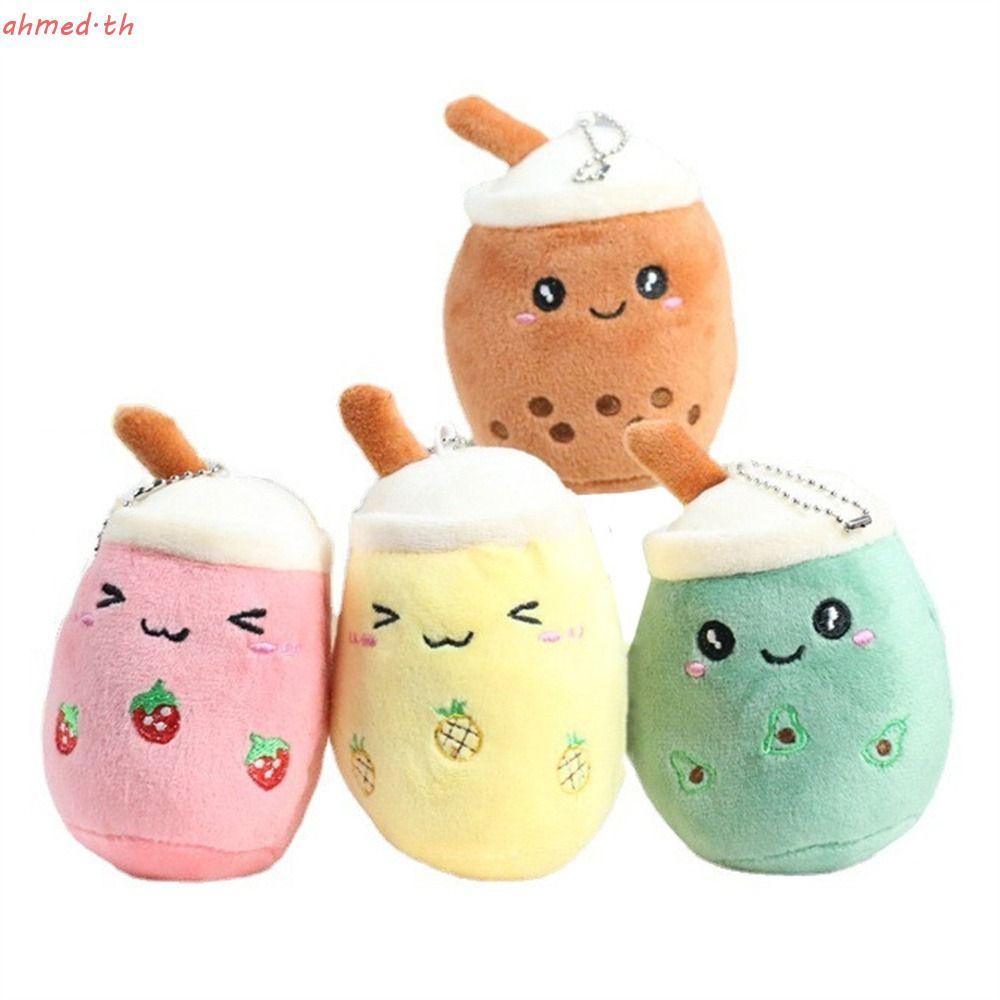 AHMED พวงกุญแจชานม, ชาผลไม้ตุ๊กตา Bubble Tea พวงกุญแจ, ของขวัญที่ดีที่สุดตุ๊กตา Boba Keyholder Soft 