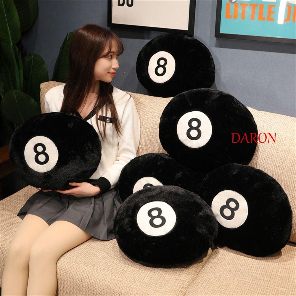 DARON บิลเลียด 8 Ball ของเล่นตุ๊กตาของเล่นตุ๊กตา 35/50 ซม. เบอร์ 8 Ball ห้องนอนของขวัญสร้างสรรค์ Sof