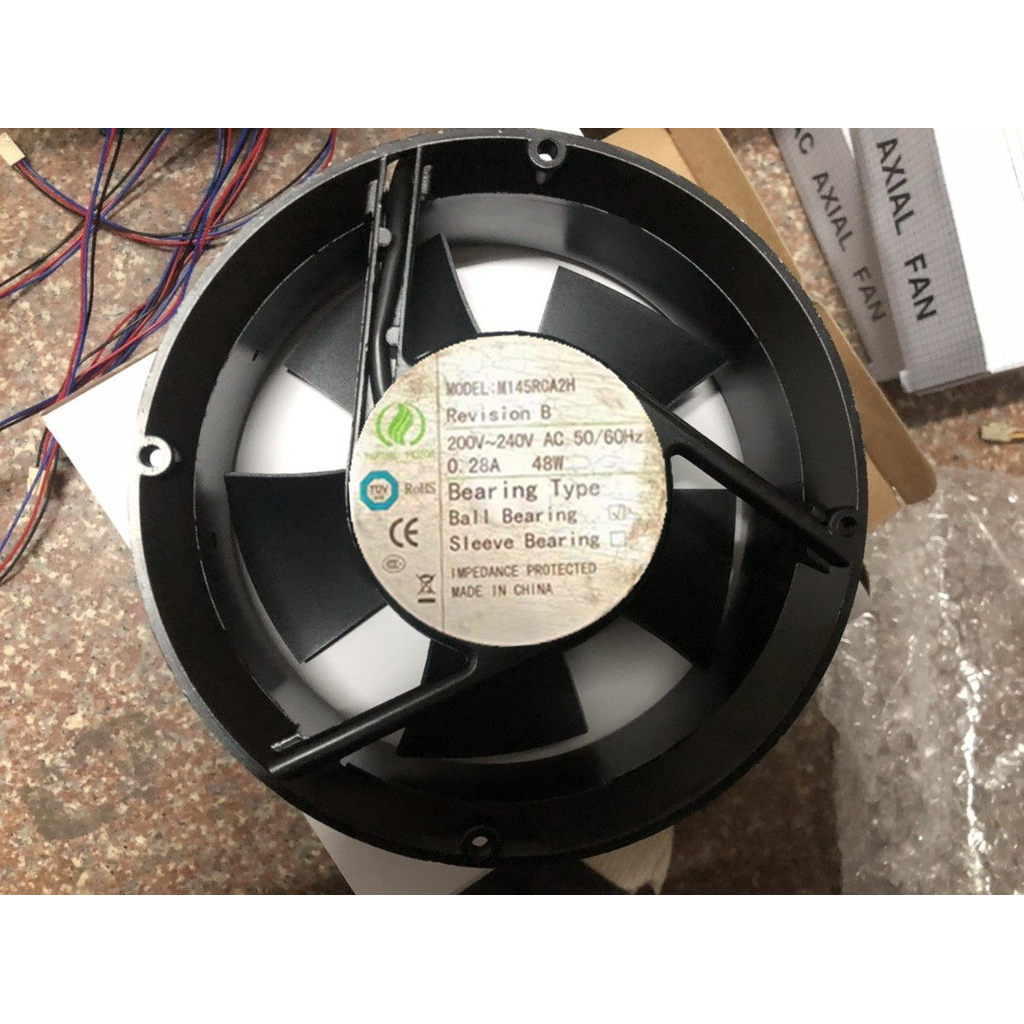 [Radiator] พัดลมระบายความร้อน M145RCA2H ดั้งเดิมใหม่เอี่ยม 220V Ball Axial Fan 172 * 172 * 51 มม. รอ