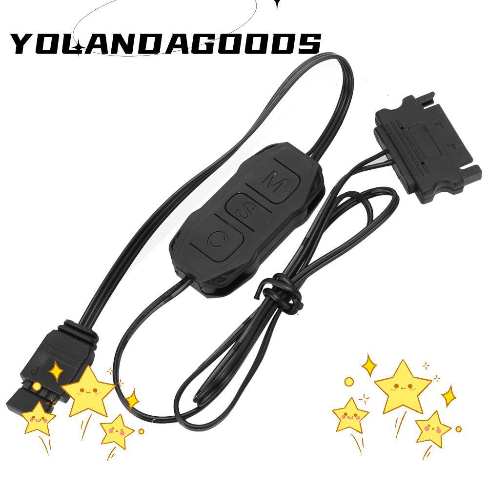 YOLA ARGB PC Fans Controller Kit, 5V 3Pin Fan Controller, Mini ขนาดหลายโหมดแสงควบคุมด้วยตนเองบาร์ควบ