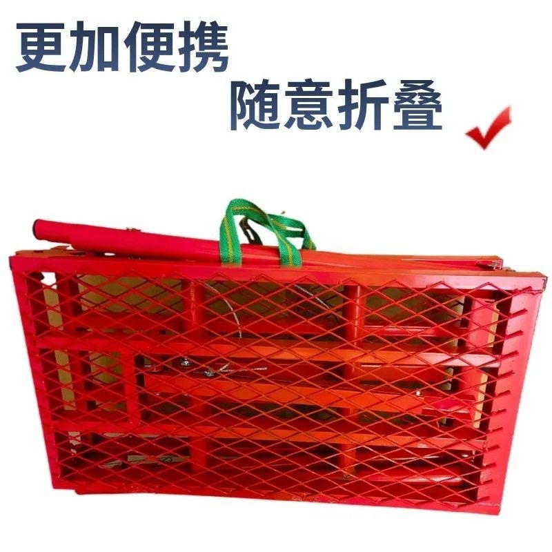 Heavy Duty Round Tube Folding Sawhorse Plastering Scaffold Indoor Work Platform