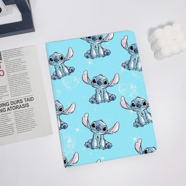 Baby Blue Stitch iPad Air 5 2022 iPad 10 2022 เคส iPad 9,iPad Pro 11" 12.9 2022 iPad Pro 12.9 2021 เ