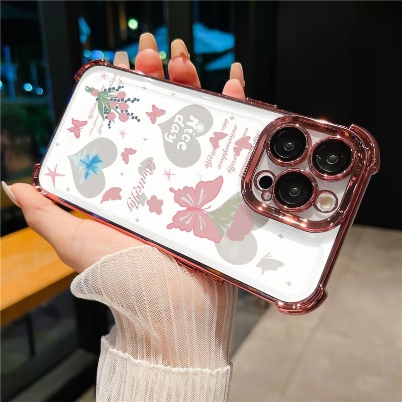 เคส Samsung A32 5G A34 5G A35 5G A54 5G A55 5G A73 5G A02S รูปแบบใหม่หัวใจผีเสื้อรูปแบบซิลิโคนโทรศัพ