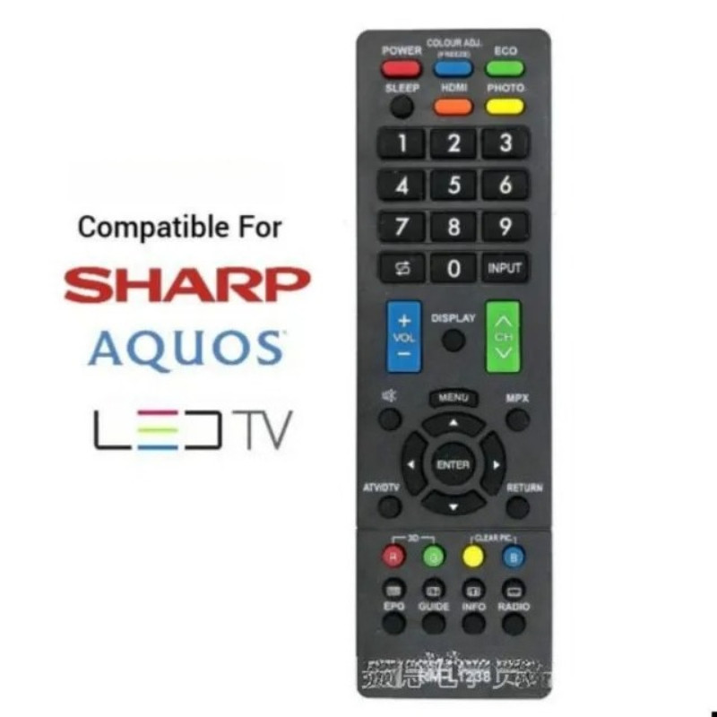 รีโมททีวี Sharp Aquos LCD LED RM-L1238 GB225WJSA 2T-C32BD1I-TG