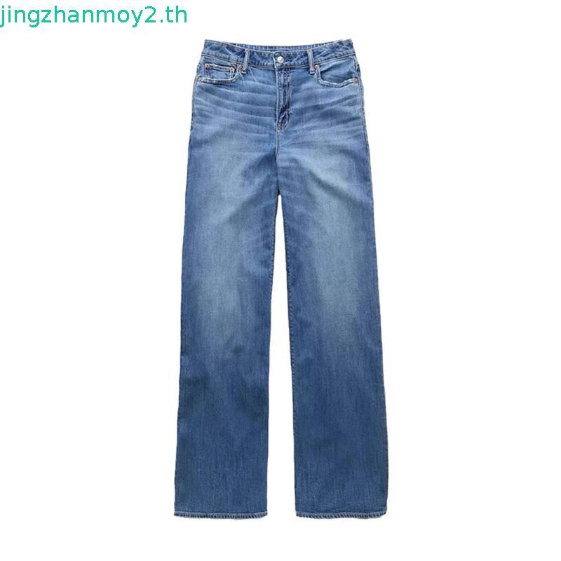 ยีนส์ Nammon Jeans NM39-NM391 กางเกงยีนส์ทรงกระบอกเอวกลาง รุ่น maya Blue baby jeans - ผ้าไม่ยืด