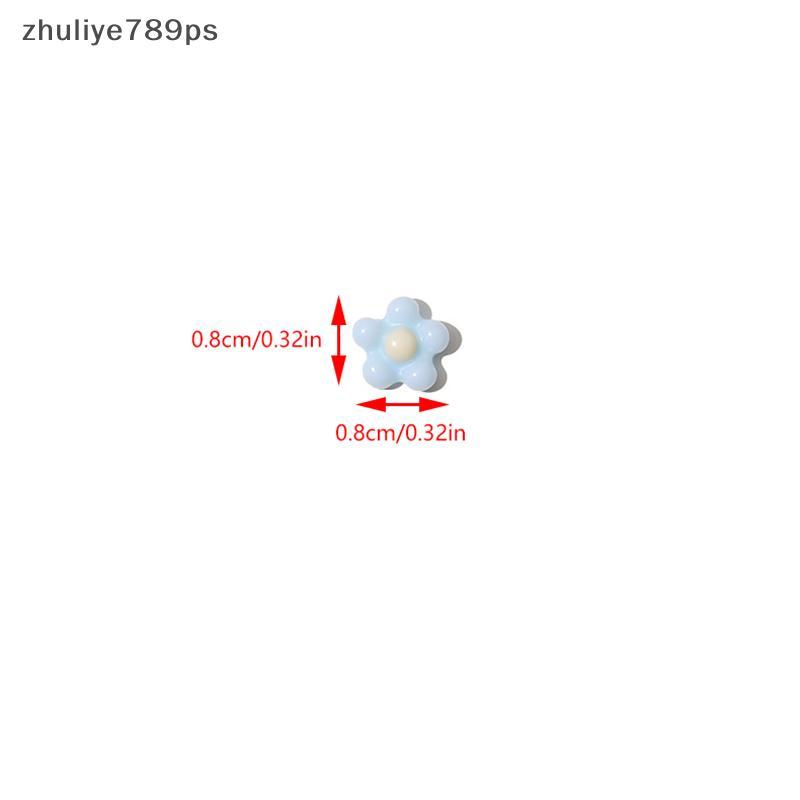 Zuliye789ps 50 ชิ้นดอกไม้เล็กๆเล็บ Charms 3D เรซิ่น 5 รูปที่ 5