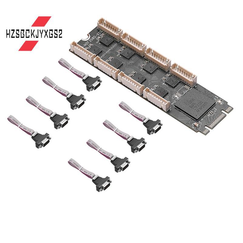 Hzsbckjyxgs2M2 ถึง 8 พอร์ต RS232 การ์ดขยายอนุกรม M2 ถึง RS232 การ์ดขยายอนุกรม Riser 8 พอร์ต RS232 อะ