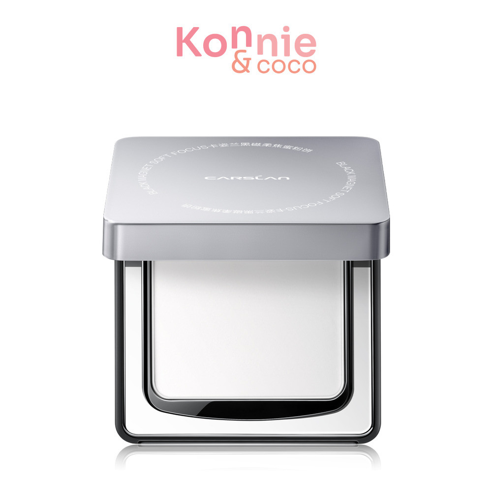 Carslan Black Magnet Soft Focus Powder [Oil Control] 8g #02 White คาร์สแลน แป้งพัฟไม่ผสมรองพื้น.