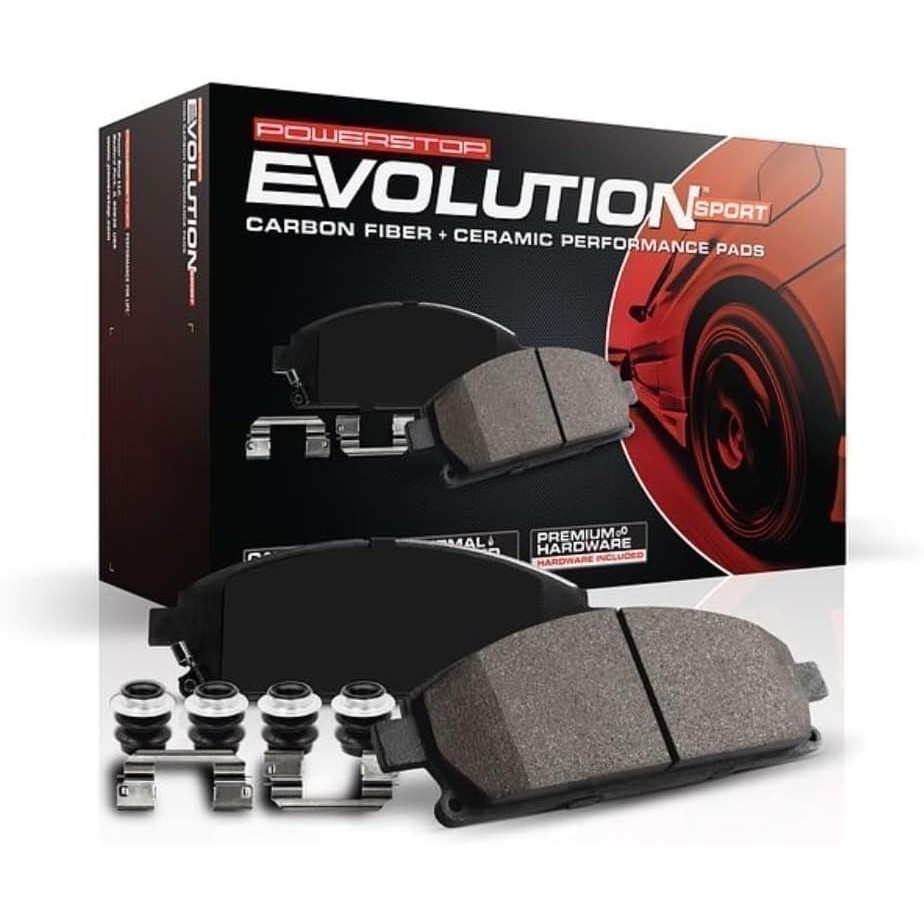 Power Stop Z23-1378 ด้านหน้า Z23 Evolution Sport คาร์บอนไฟเบอร์ผสมเซรามิคเบรคสําหรับ Acura MDX, Acur