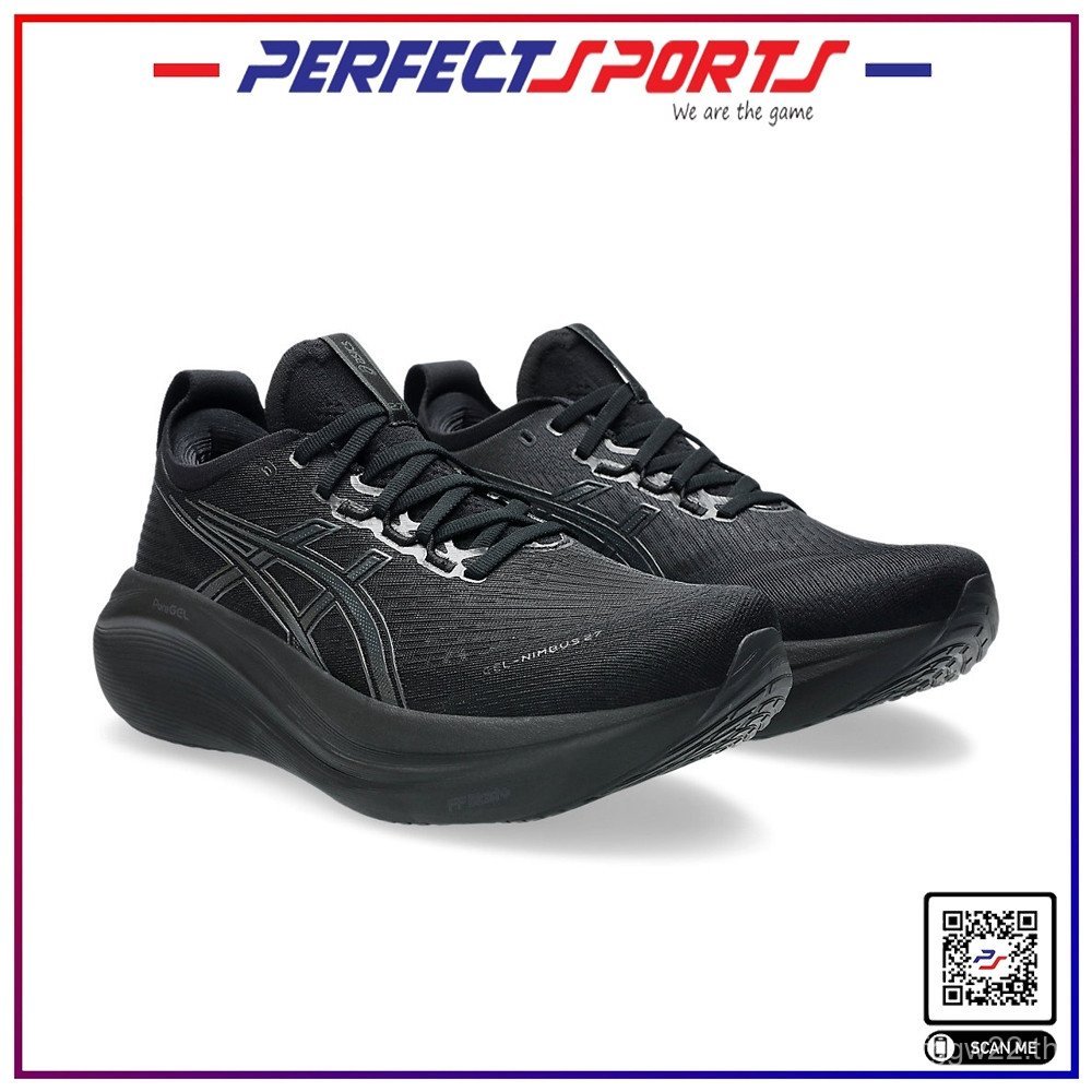 ASICS GEL-NIMBUS 27 WIDE รองเท้าวิ่งผู้ชาย BLA/GRAPHITE GREY TCL6