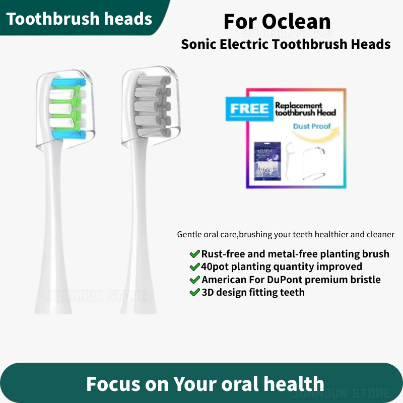 【Toothbrush Head】20pcs Replacement Heads For Oclean X Pro/Elite/One/Z1/F1/E1/Air 2/Flow/X10 For DuPo