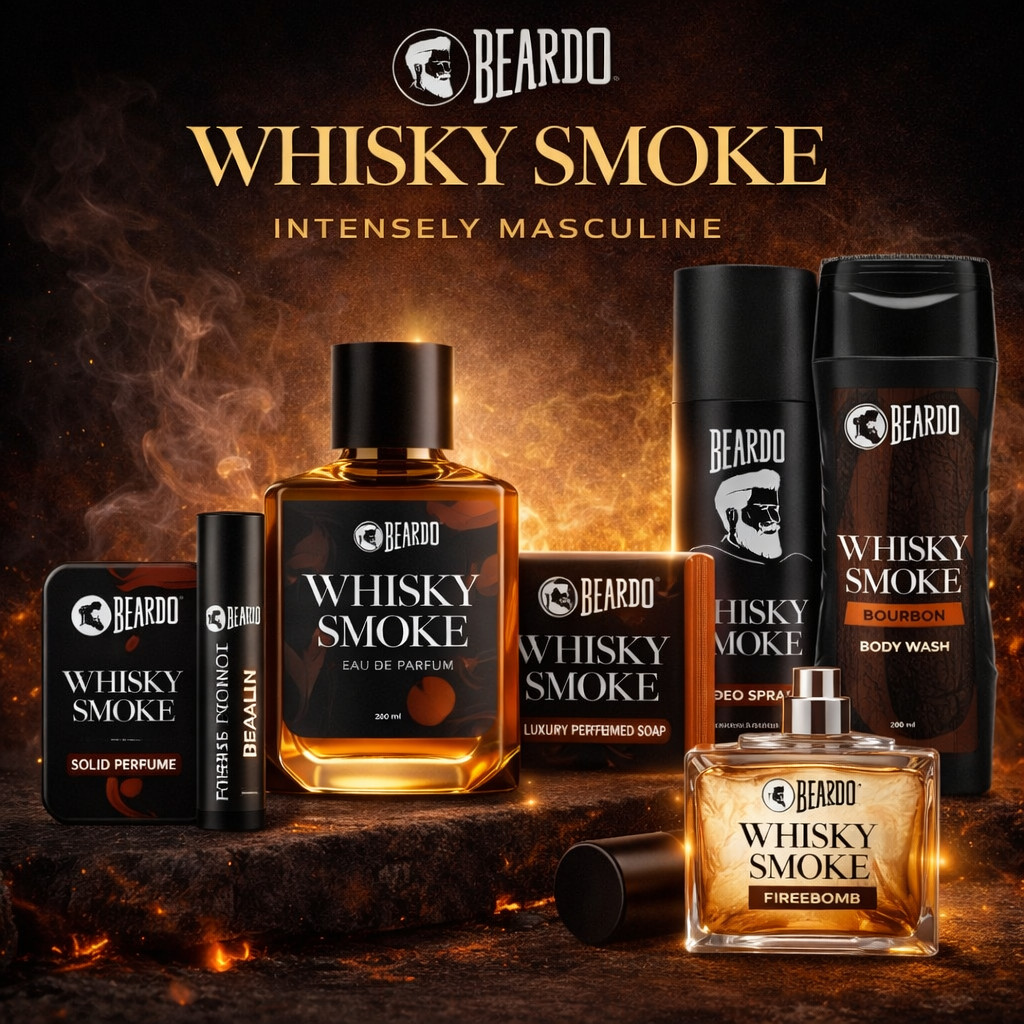 Beardo Whisky Smoke Perfume,Bodywash,Deodorant,Lipbalm