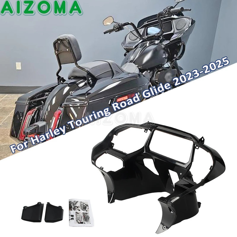 MJ Black Motorcycle Batwing Inner Fairing For Harley Touring Road Glide FLTRX CVO 121 FLTRXSE ST CVO