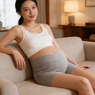 กางเกงซับในคนท้อง แบบขาสั้น กันโป๊ ใส่ด้านในหรือใส่ออกนอกได้ ผ้าบางพิเศษ สำหรับคุณแม่ตั้งครรภ์ ฤดูร้อน