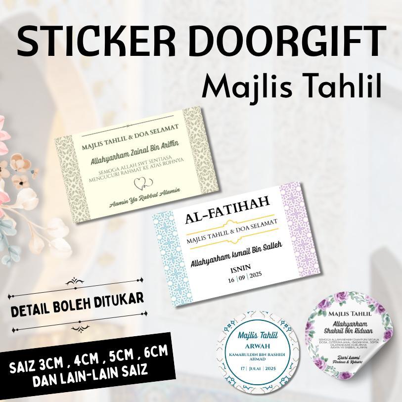 สติ๊กเกอร์ MAJLIS TAHLIL KENDURI ARWAH