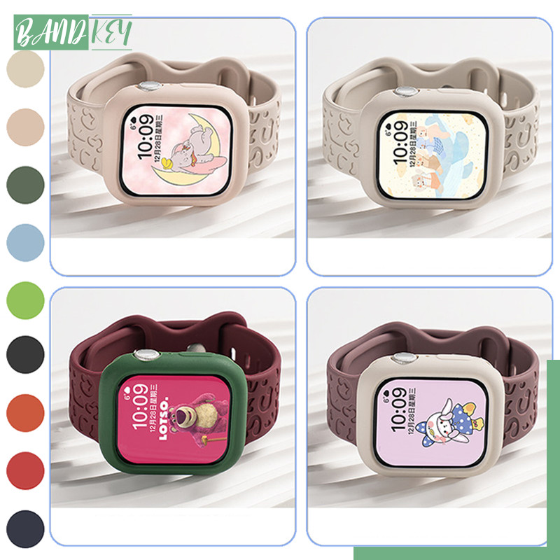 ซิลิโคนคลุม + สายรัดซิลิโคน for IWatch Apple Watch Ultra 3 2 Series 11 10 9 8 7 6 5 4 SE 3 2 49 46 45 44 42 41มม