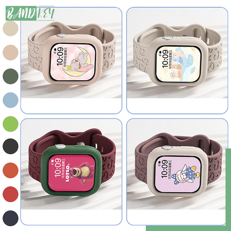 ซิลิโคนคลุม + สายรัดซิลิโคน for IWatch Apple Watch Ultra 3 2 Series 11 10 9 8 7 6 5 4 SE 3 2 49 46 45 44 42 41มม