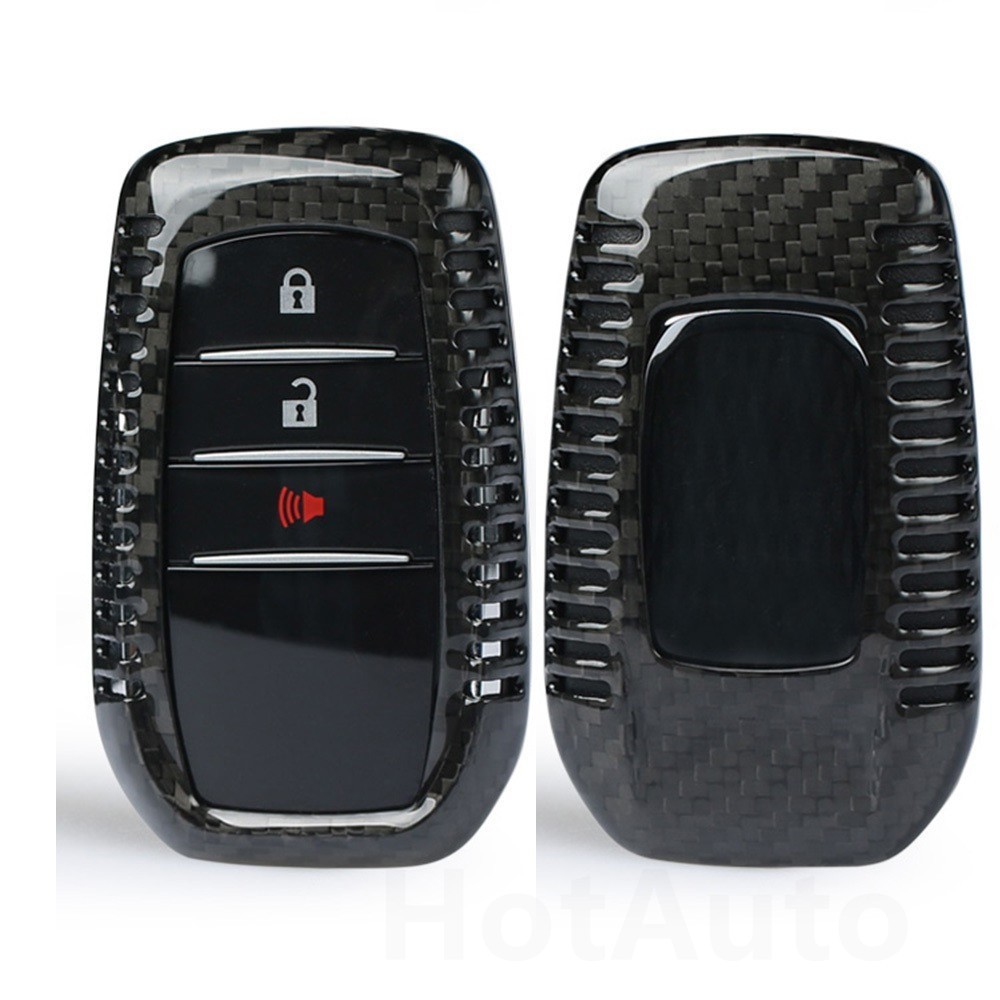 T-Carbon Toyota คาร์บอนไฟเบอร์กุญแจรถสําหรับ Alphard Hilux Revo Fortuner GR RAV4 Land Cruiser Prado 
