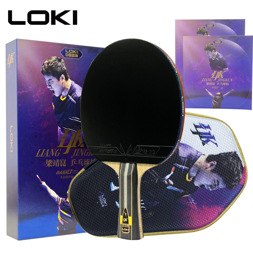 Original LOKI LJK ไม้ปิงปอง 5Wood + 2Carbon Professional Liang Jingkun Ping Pong Paddle Bat แนะนําโดย Liang Jingkun