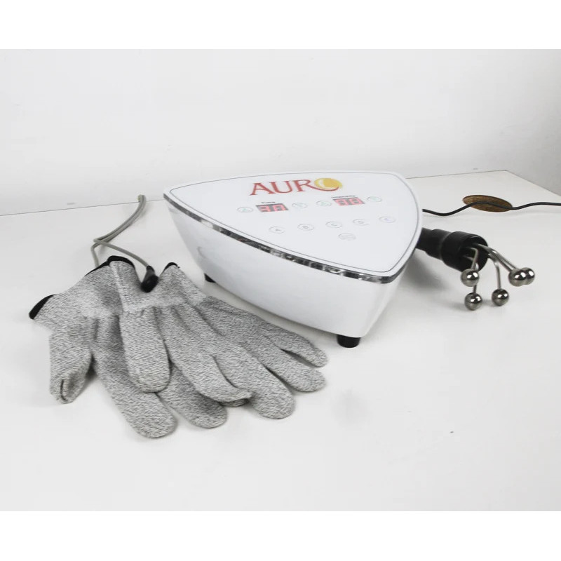 Au-032 เครื่องนวดหน้าและคอ BIO Micro Current Therapy BIO ถุงมือกระชับหน้า 2 in 1 เครื่องความงาม