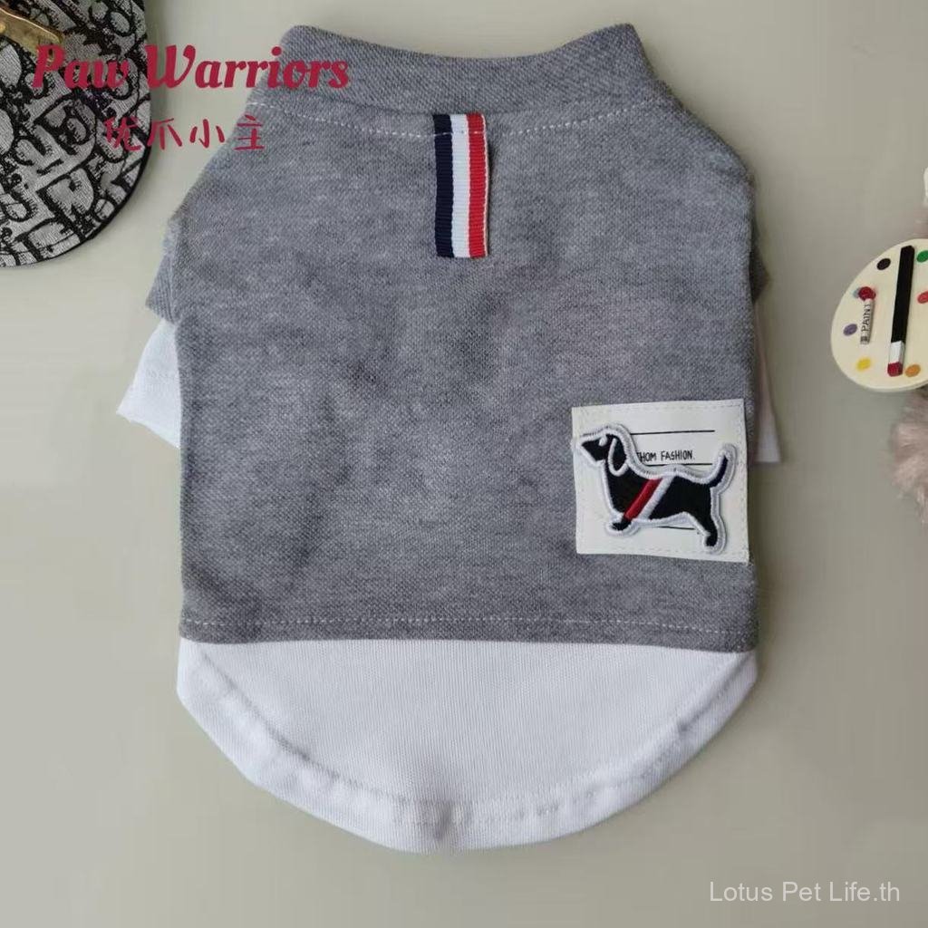 แขนสั้นแฮนด์เมดอินเทรนด์ Schnauzer Summer Brand Stitching Better Thai Production Bear Di