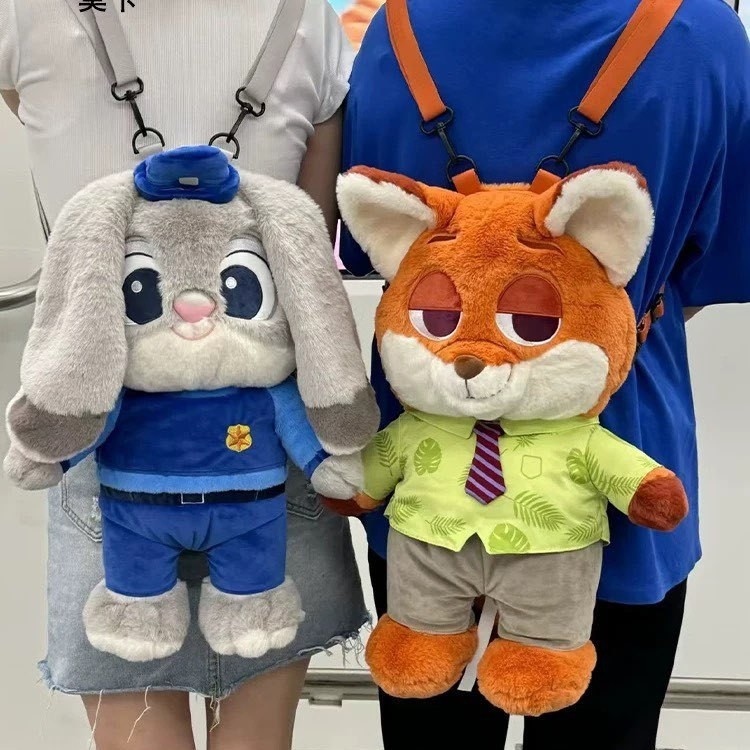ตุ๊กตาสามมิติกระเป๋าตุ๊กตาการ์ตูนฟ็อกซ์กระต่ายกระเป๋าเป้สะพายหลังตุ๊กตาตุ๊กตา