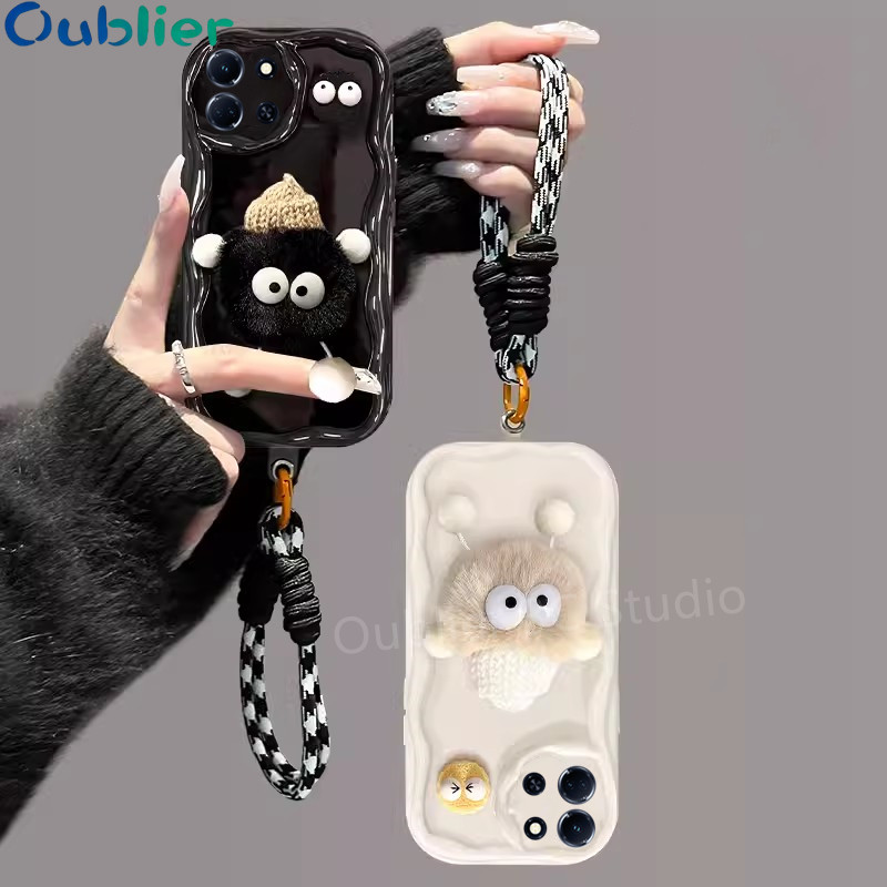เคส ปลอกสําหรับ Xiaomi 15T 14T 13T Pro Redmi 15C 15 14C 13C 4G 5G เคสโทรศัพท์ดีไซน์ใหม่น่ารักการ์ตูน3Dตุ๊กตาถ่านหินBallครีมเคลือบเงาเลนส์ป้องกันปกอ่อน2026