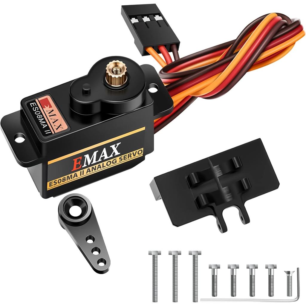 Moxweyeni RC Servo พวงมาลัย SCX24 Axial Servo อัพเกรดพร้อมขายึดและแขนสําหรับรถยนต์ RC เรือชิ้นส่วนรุ